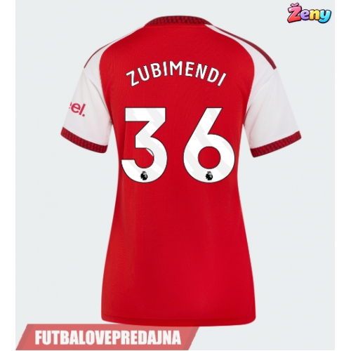 Lacne Ženy Futbalové dres Arsenal Martin Zubimendi #36 2026-27 Krátky Rukáv - Domáci